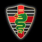 Alfa Romeo Bscione snake LOGO PROJECTOT LIGHTS Nr.45 (quantity  1 =  2 Logo Film /  2 door lights)