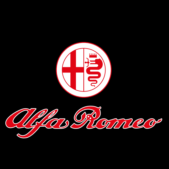 LUCI PROJECTOT LOGO COLORE ROSSO Alfa Romeo Nr.03 (quantità 1 = 2 pellicole logo e 2 luci porta) 