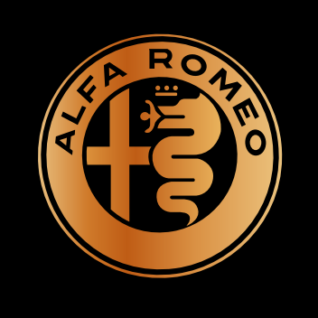 Alfa Romeo ORANGE  COLOR LOGO PROJECTOT LIGHTS Nr.15 (quantity  1 =  2 Logo Film /  2 door lights)