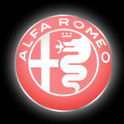 Alfa Romeo COLORE ROSSO LOGO PROJECTOT LIGHTS Nr.23 (quantità 1 = 2 Pellicola Logo / 2 Luci Porta 