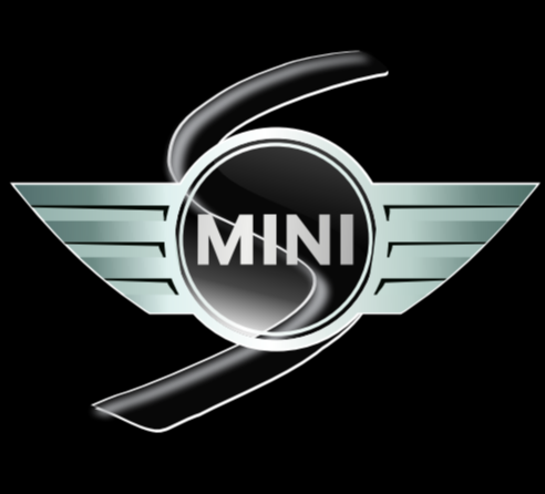 MINI S LOGO PROJECROTR LIGHTS Nr.52 (Menge 1 = 2 Logofolie / 2 Türleuchten) 