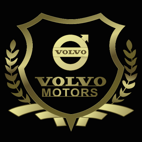 Volvo Original Logo PROJECROTR LIGHTS Nr.99 (Menge 1 = 2 Logofolie / 2 Türleuchten) 