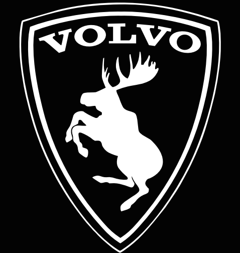 Volvo Milu Hirsch LOGO PROJECROTR LIGHTS Nr.78 (Menge 1 = 2 Logofolie / 2 Türleuchten) 