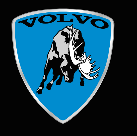 Volvo Milu Hirsch LOGO PROJECROTR LIGHTS Nr.73 (Menge 1 = 2 Logofolie / 2 Türleuchten) 