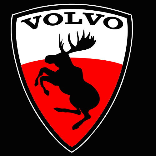 Volvo Milu Hirsch LOGO PROJECROTR LIGHTS Nr.68 (Menge 1 = 2 Logofolie / 2 Türleuchten) 