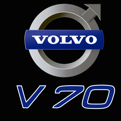 Volvo V 70 LOGO PROJECROTR LIGHTS Nr.25 (quantità 1 = 2 pellicole logo / 2 luci porta) 