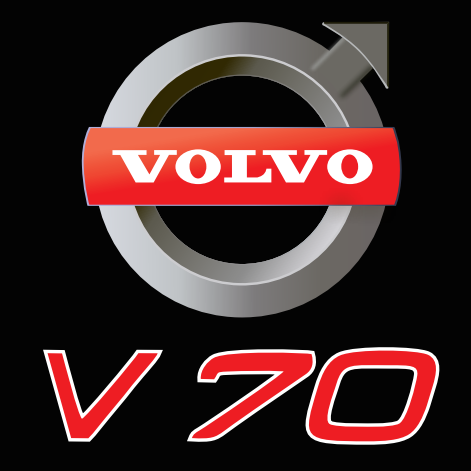 Volvo V 70 LOGO PROJECROTR LIGHTS Nr.24 (quantità 1 = 2 pellicole logo / 2 luci porta) 