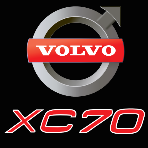 Volvo XC70 LOGO PROJECROTR LIGHTS Nr.17 (quantità 1 = 2 pellicole logo / 2 luci porta) 