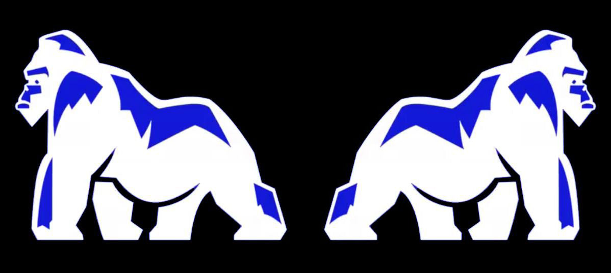 King Kong Logo door lights Nr.224  (quantity 1 = 2 Logo Films /2 door lights）Movie Series Logo